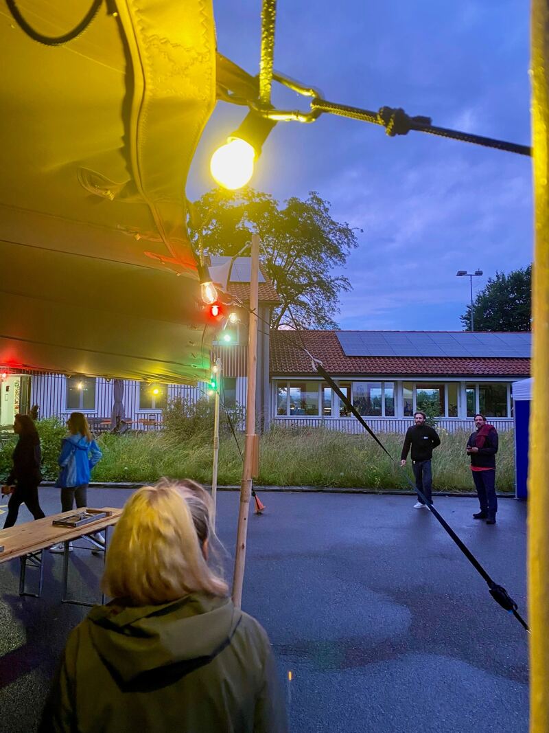 Zelt mit Eventbeleuchtung